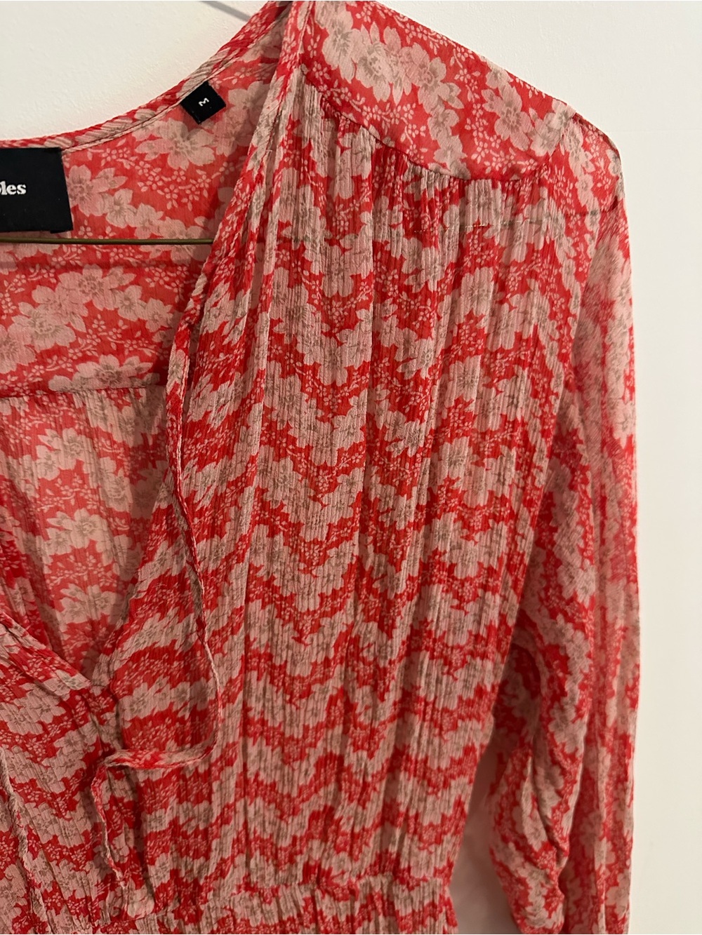 The Kooples Red Dress Pattern - Picture 5 of 7